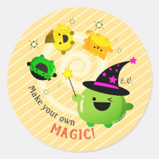 Mochi Halloween - Mach deine eigene Magie Runder Aufkleber