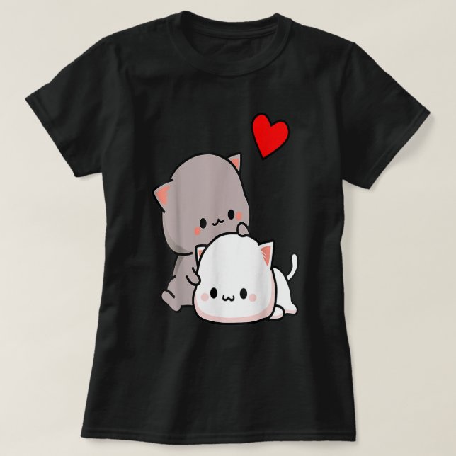 Mochi peach cat goma love, Valentine’s day 2022  T-Shirt (Design vorne)