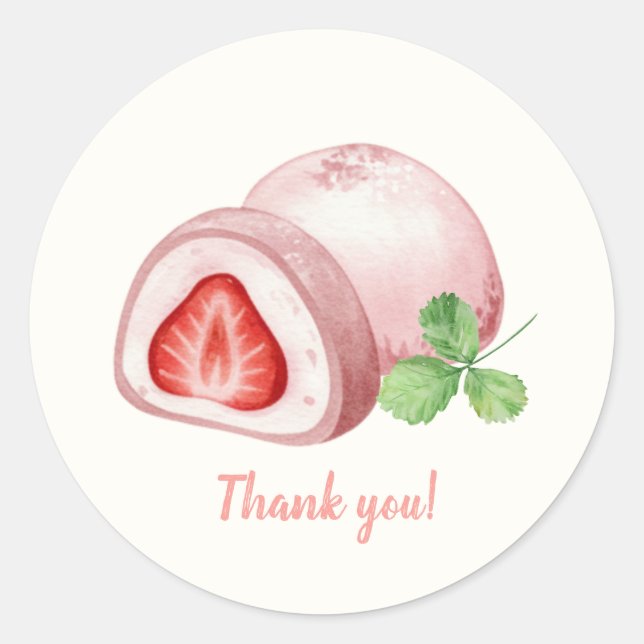 Mochi-sweet and full of love!  runder aufkleber (Vorderseite)