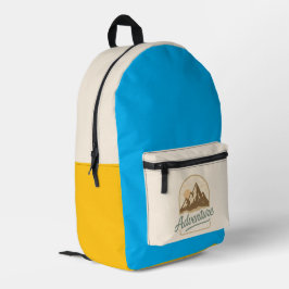 Mochila Adventure Azul Bedruckter Rucksack