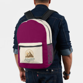 Mochila Adventure Vino Bedruckter Rucksack
