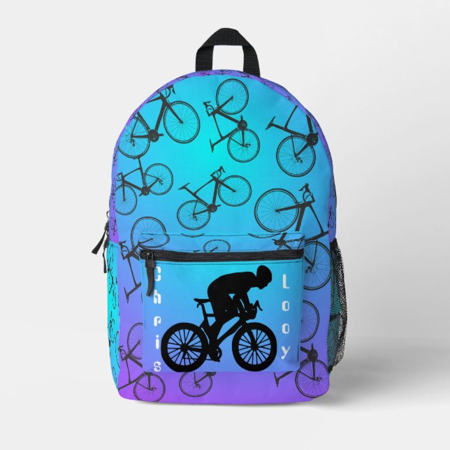 Mochila con estampado de bicicletas bedruckter rucksack (Vorderseite)