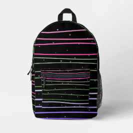 Mochila con estrellas con líneas onduladas bedruckter rucksack