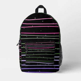 Mochila con estrellas con líneas onduladas bedruckter rucksack