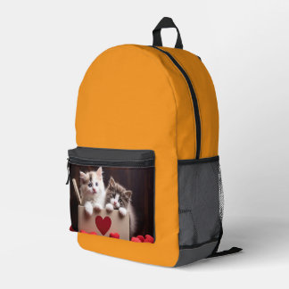 Mochila Dos Gatitos en su caja Bedruckter Rucksack