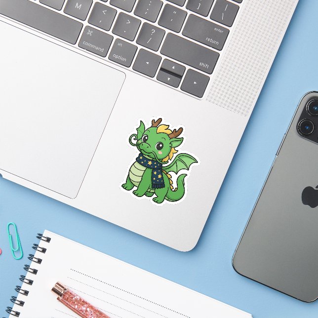 Mochiron, der uralte Walddrache Aufkleber (Laptop mit iPhone)