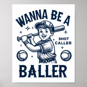 Möchten Sie ein Byller Shot Caller Retro Spiel Tag Poster