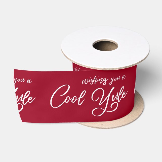 Möchten Sie ein Cooles Weihnachten White Script Bu Satinband (Spule)