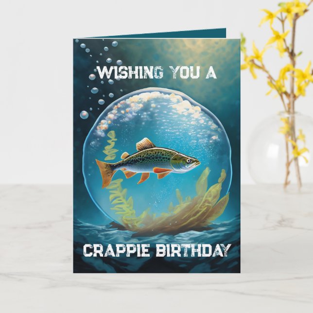 Möchten Sie eine Crappie-Geburtstagskarte? Karte (Gelbe Blume)