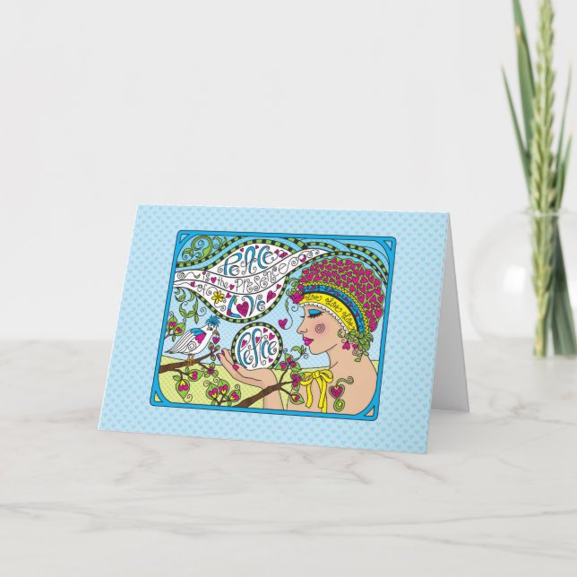 Möchten Sie Peace_Greeting Card Karte (Vorderseite)