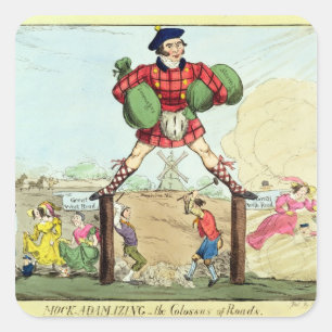 Mock-Adam-izing: Der Koloss der Straßen Quadratischer Aufkleber