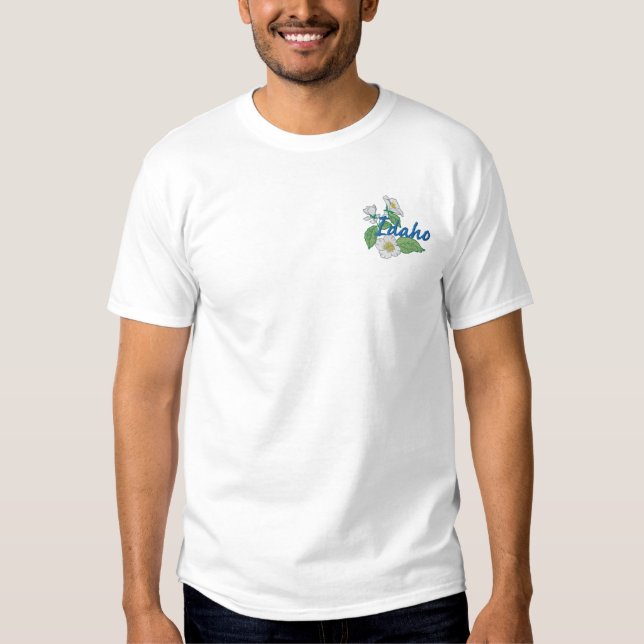Mock Orange Besticktes T-Shirt (Vorderseite)