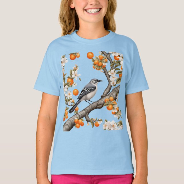 Mockingbird And Florida Orange Blossom T-Shirt (Vorderseite)