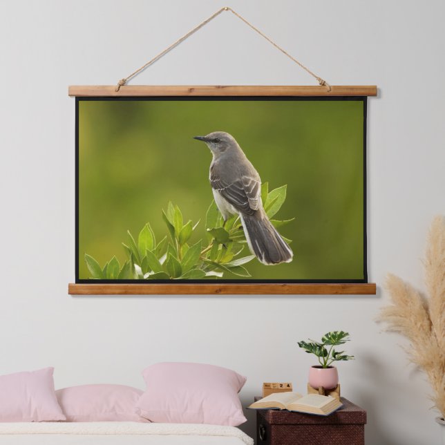 Mockingbird Bird Lovers Geschenke Wandteppich Mit Holzrahmen (Schlafzimmer)