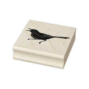 Mockingbird Simple Illustration Gummistempel
