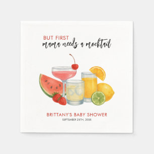 Mocktail Baby Dusche Sommer Minimalistisch Serviette