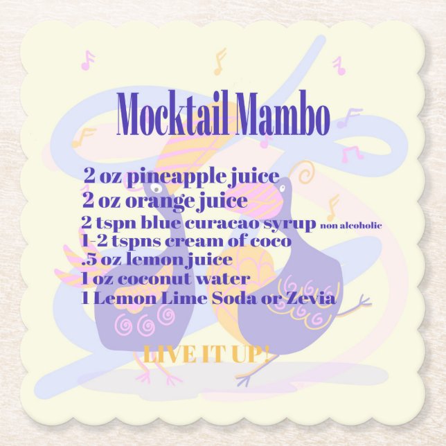 Mocktail Birds Untersetzer (Vorderseite)