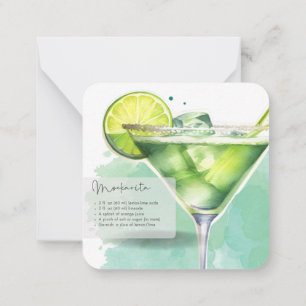Mocktail Recipe Jungfrau Margarita Gastgeschenk Mitteilungskarte