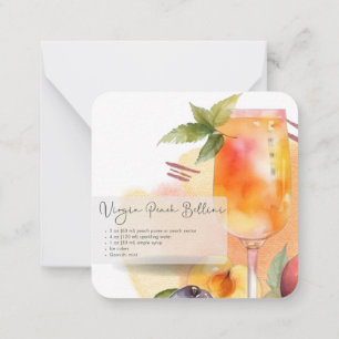 Mocktail Rezept Jungfrau Peach Bellini Gastgeschen Mitteilungskarte