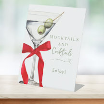 Mocktails Cocktails Dirty Martini Bridal Shower