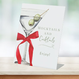 Mocktails Cocktails Dirty Martini Bridal Shower Sockelschild