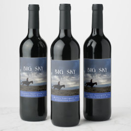 Mockup Big Sky Western Custom Wine Labels Weinetikett