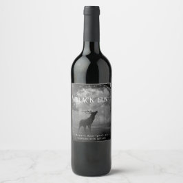 Mockup Black Elk Forest Custom Wine Labels Weinetikett