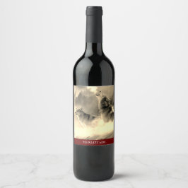 Mockup Elegante Wolf Custom Gold Weinkarte Weinetikett