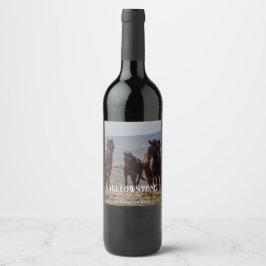 Mockup Horses Western Custom Wine Labels Weinetikett