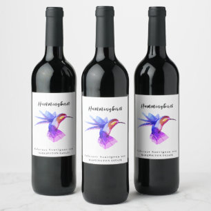 Mockup Hummingbird Custom Wine Labels Weinetikett