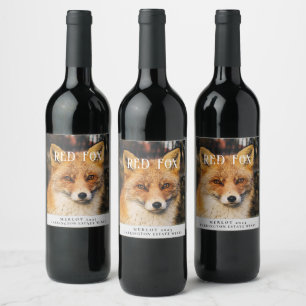 Mockup Red Fox Custom Wine Labels Weinetikett