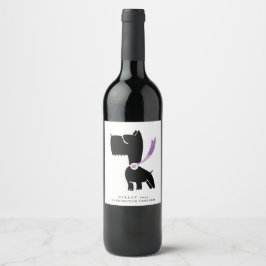 Mockup Scotty Hund Lover Custom Wine Labels Weinetikett