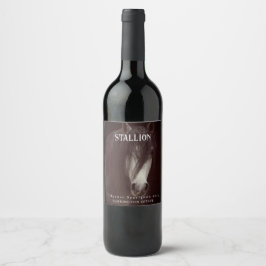 Mockup Stallion Pferde Custom Wine Labels Weinetikett