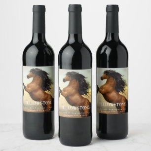Mockup Wild Hord Western Custom Wine Labels Weinetikett