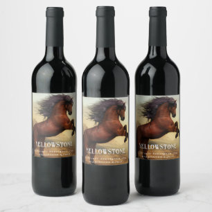 Mockup Wild Hord Western Custom Wine Labels Weinetikett