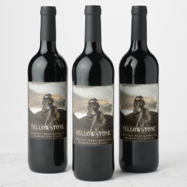 Mockup Yellowstone Western Custom Wine Labels Weinetikett