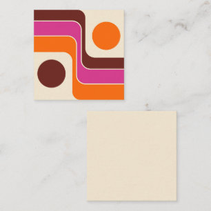 Mod 1970er Jahre Retro-Stil geometrisches Design Begleitkarte