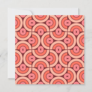 Mod 1970er Jahre Retro-Stil geometrisches Design Einladung