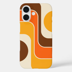 Mod 1970er Jahre Retro-Stil geometrisches Design iPhone 16 Hülle
