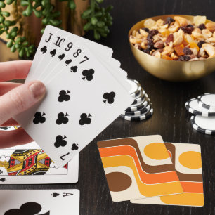 Mod 1970er Jahre Retro-Stil geometrisches Design Spielkarten