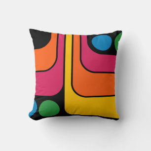 Mod 1970er Retro-Stil Geometrisches Design Kissen