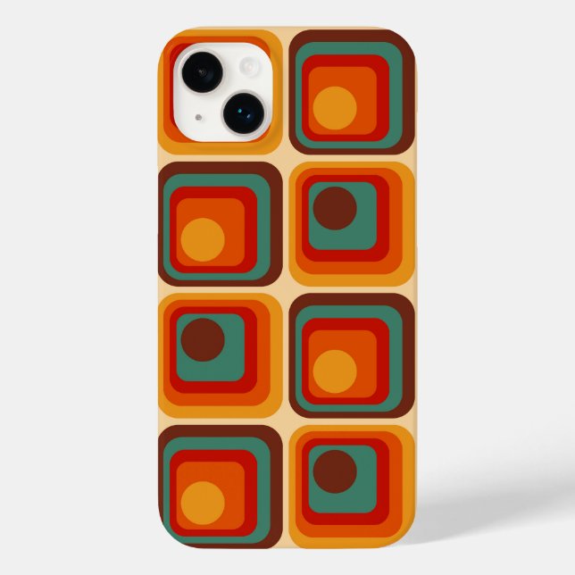 Mod 1970s Retro Style Geometric Design Case-Mate iPhone 14 Plus Hülle (Rückseite)