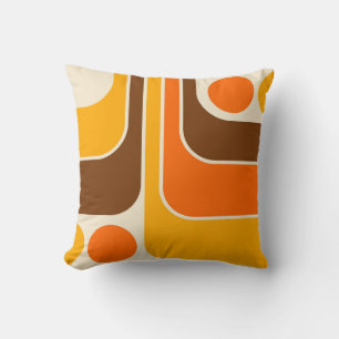 Mod 1970s Retro Style Geometric Design Kissen