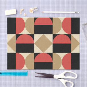 Mod 1970s Retro Style Geometric Design Seidenpapier