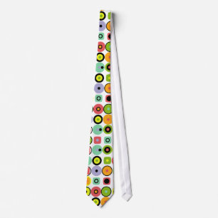 Mod 60er Retro Print Krawatte