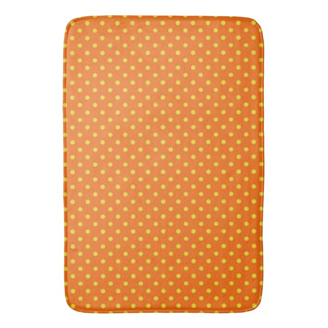 'Mod Accents' Orange/Yel/Polka Dots LG Badematte (Vorderseite Vertikal)