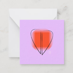 Mod Art Heart 2.5"x2.5" Flachnotizkarte Mitteilungskarte