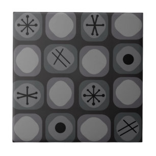 Mod Art Soft Cubes Black aus den 1950er Jahren Fliese
