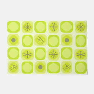 Mod Art Soft Cubes Chartreuse der 50er Jahre Fußmatte