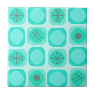 Mod Art Soft Cubes Turquoise der 50er Jahre Fliese